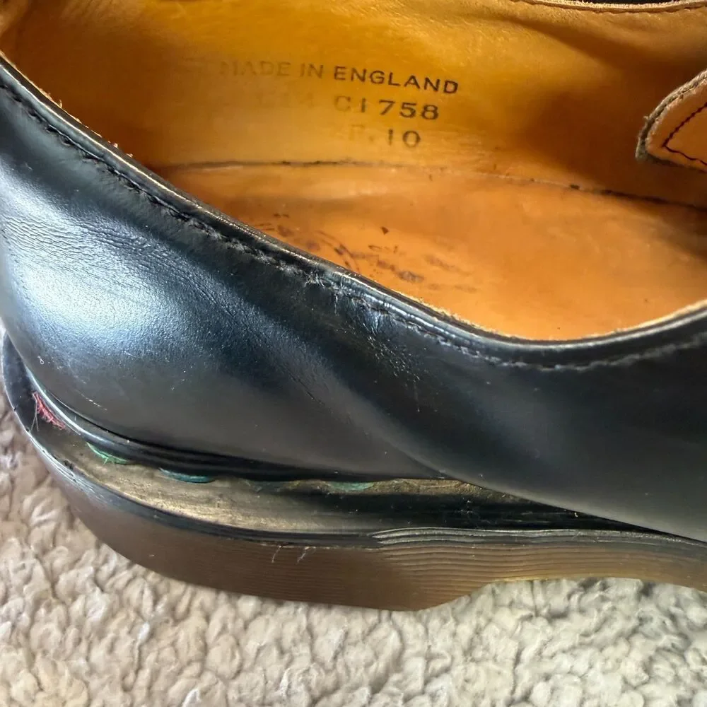 DR MARTENS 1461  Oxford Shoes Mens 10 Black Leather Made in England Streetwear